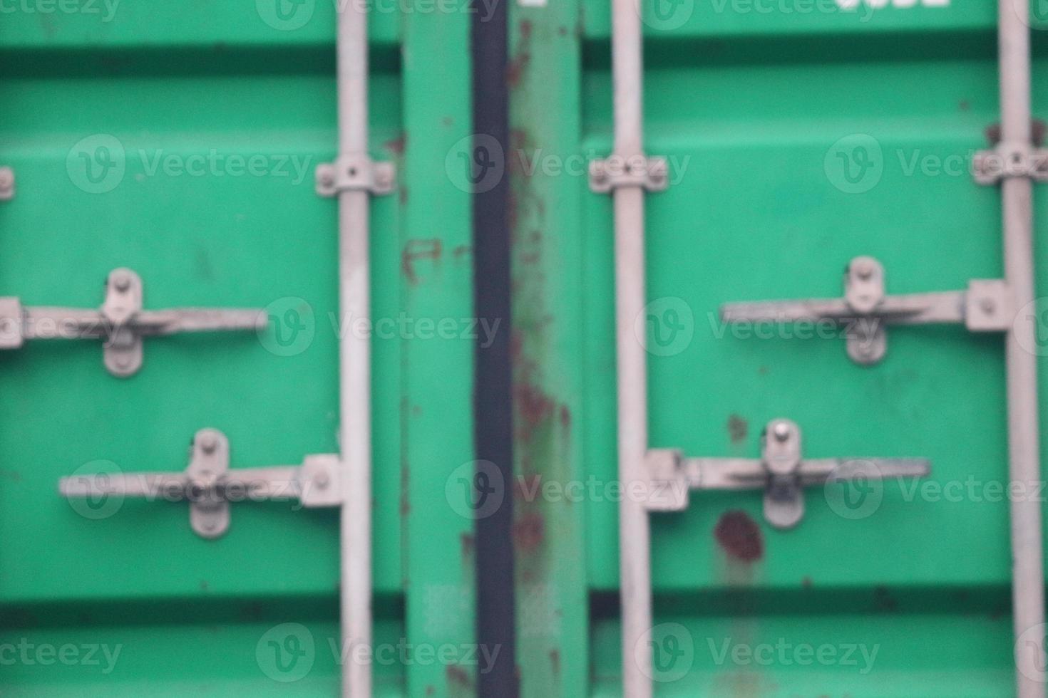Back view of the container in green. photo