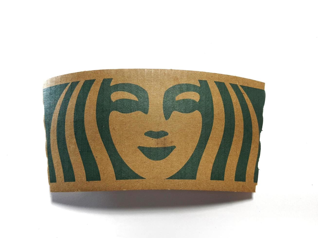 Jakarta, Indonesia in July 2022. Isolated white photo of Sleeve Starbuck Cup.