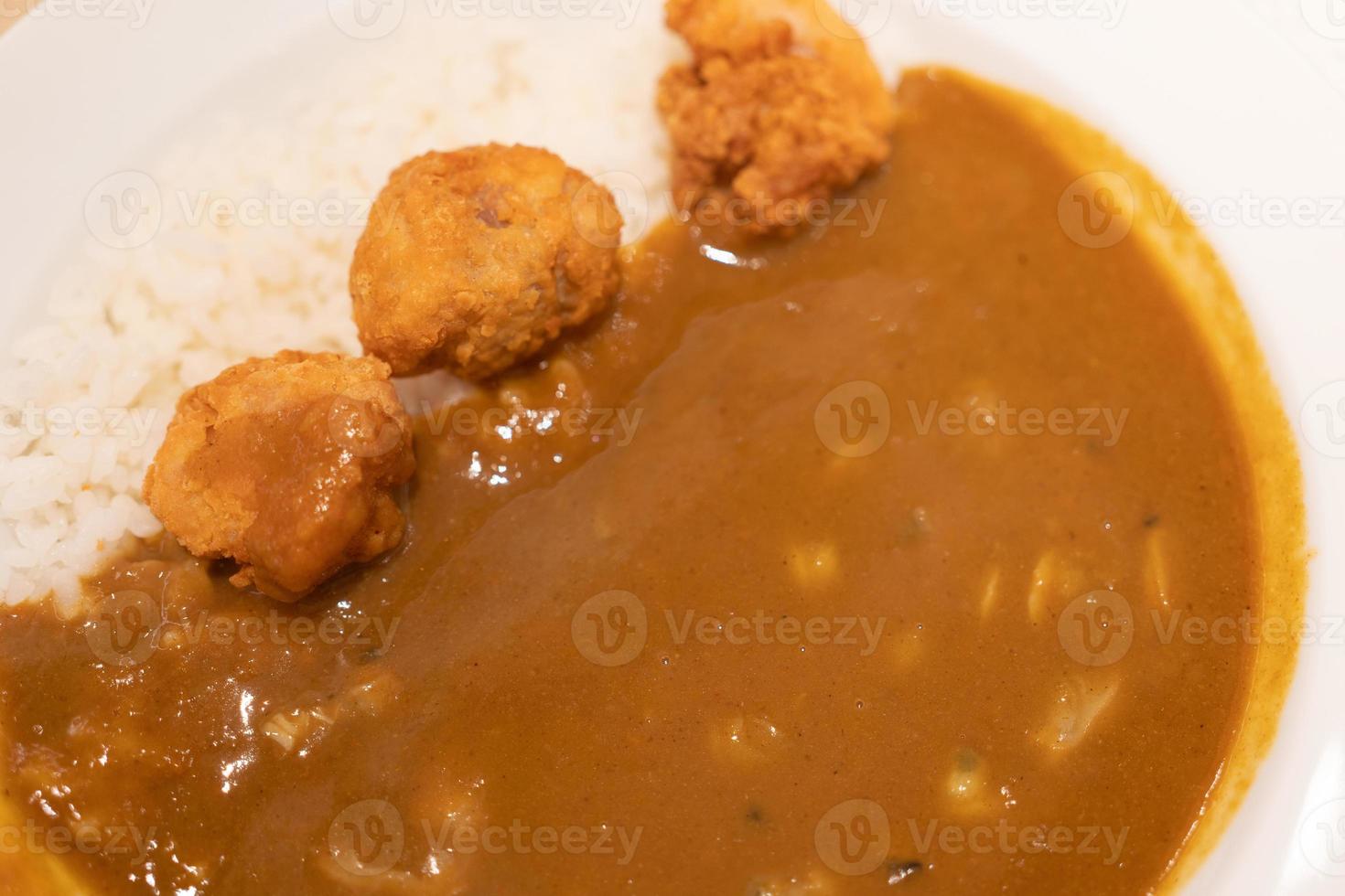 El curry japonés es una comida japonesa tradicional con un sabor único y delicioso. foto