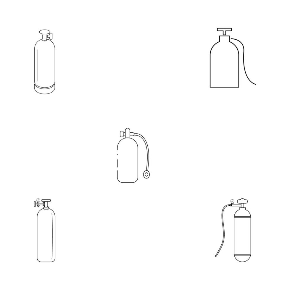 Oxygen Cylinder icon vector