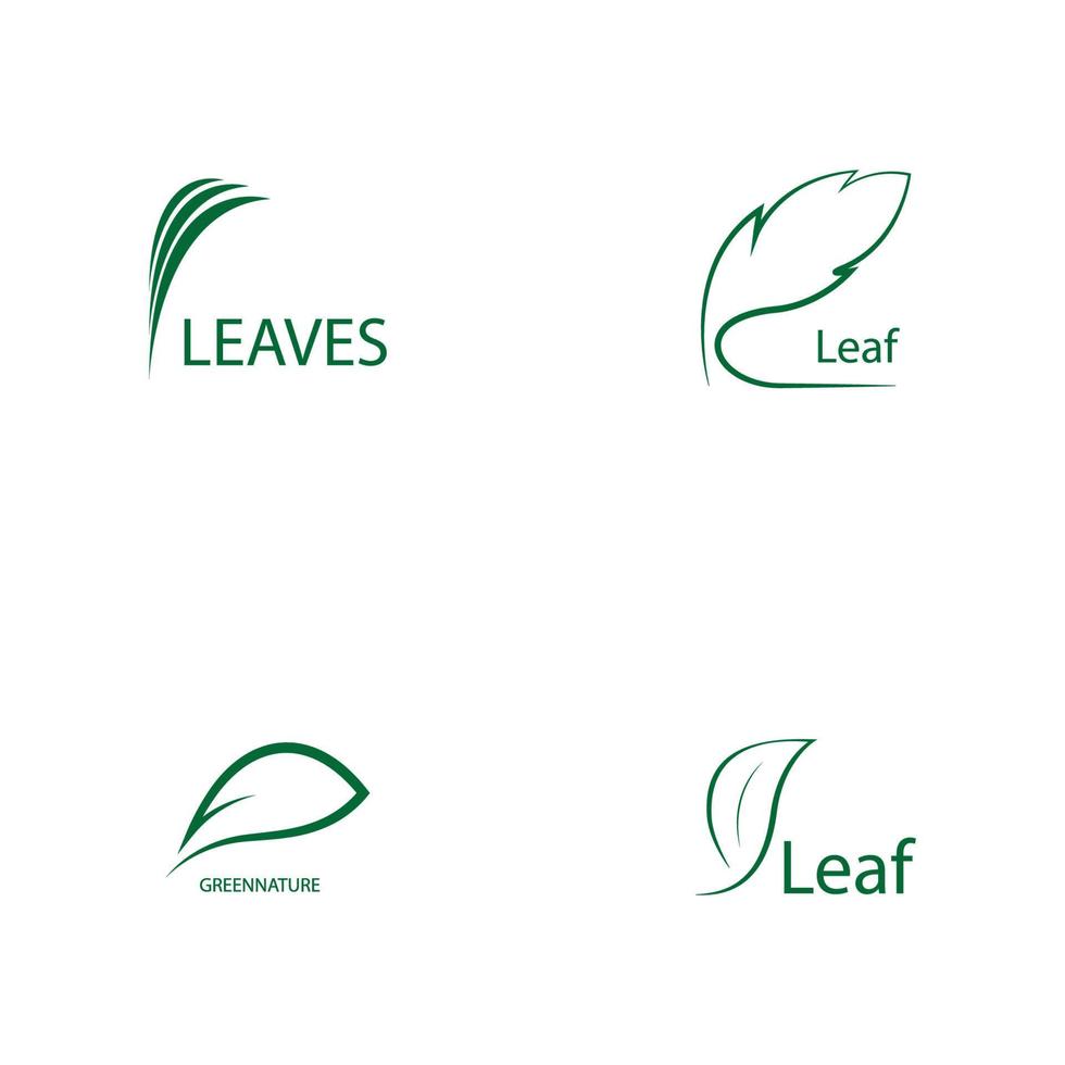 green leaf logo vector