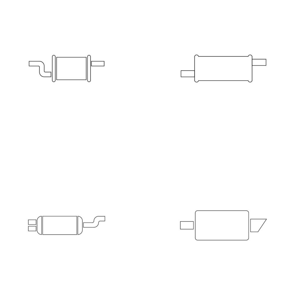 car exhaust icon vector