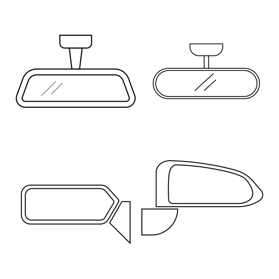 icono del espejo retrovisor del coche vector