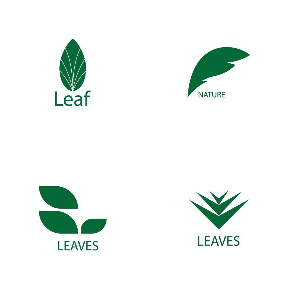 green leaf logo vector