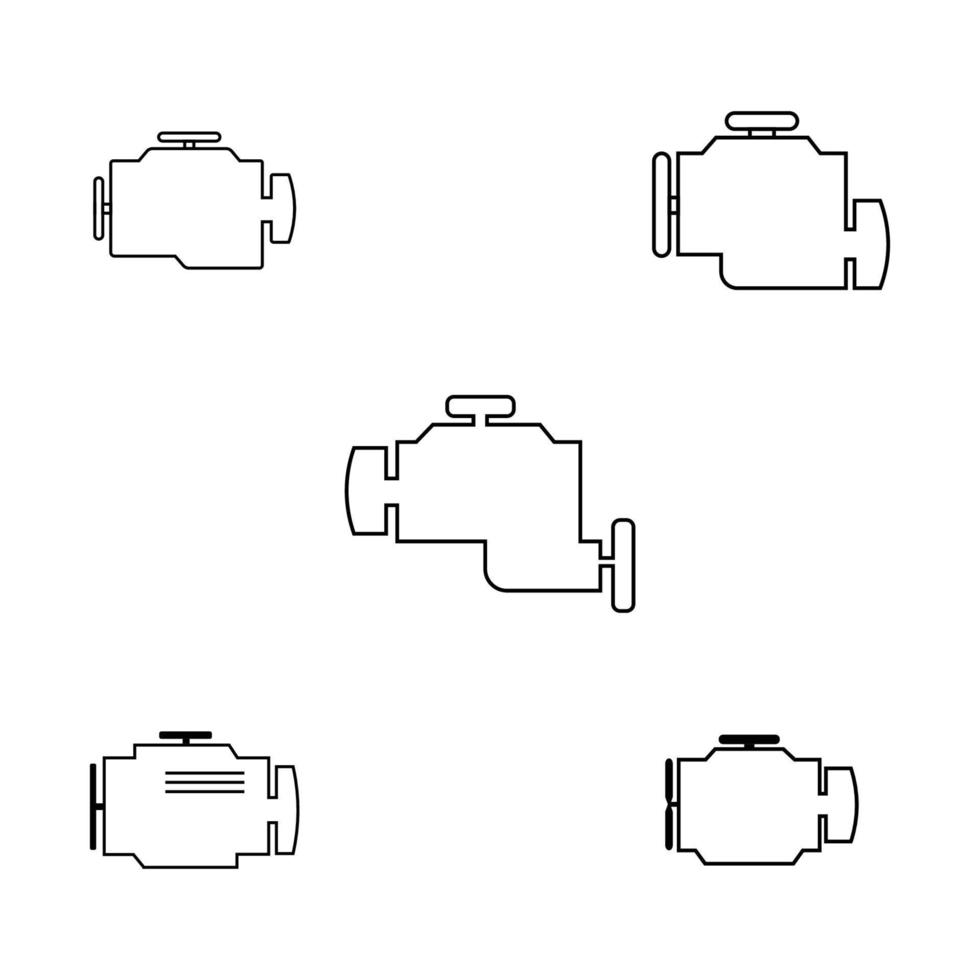 car engine icon vector