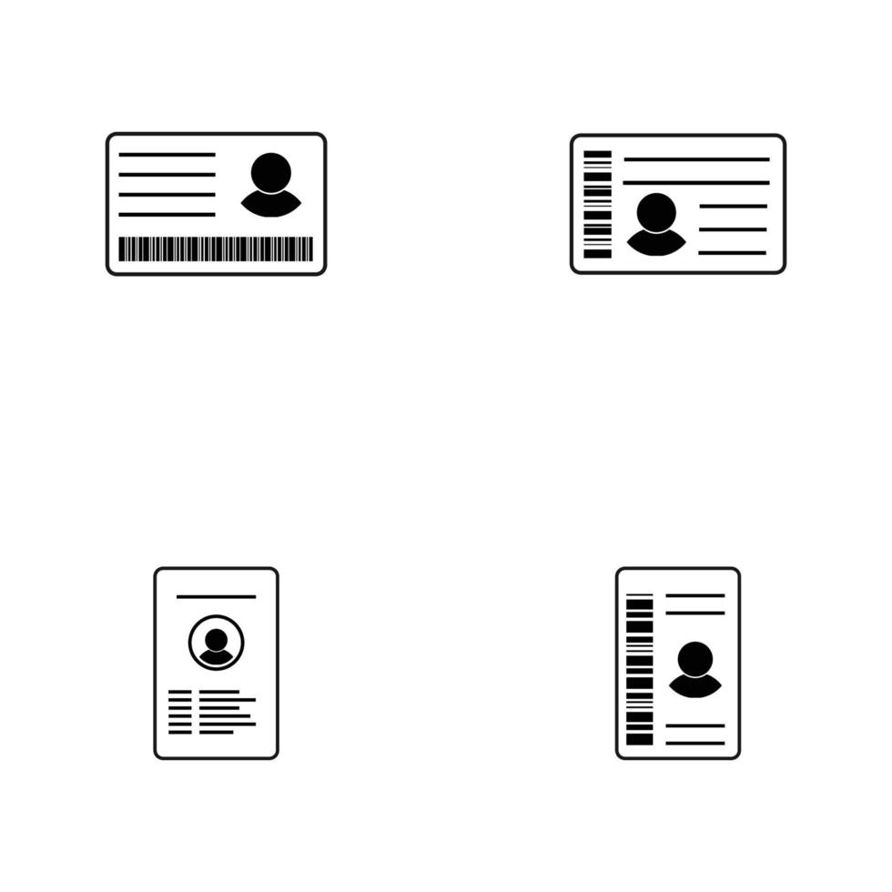 identity card icon vector