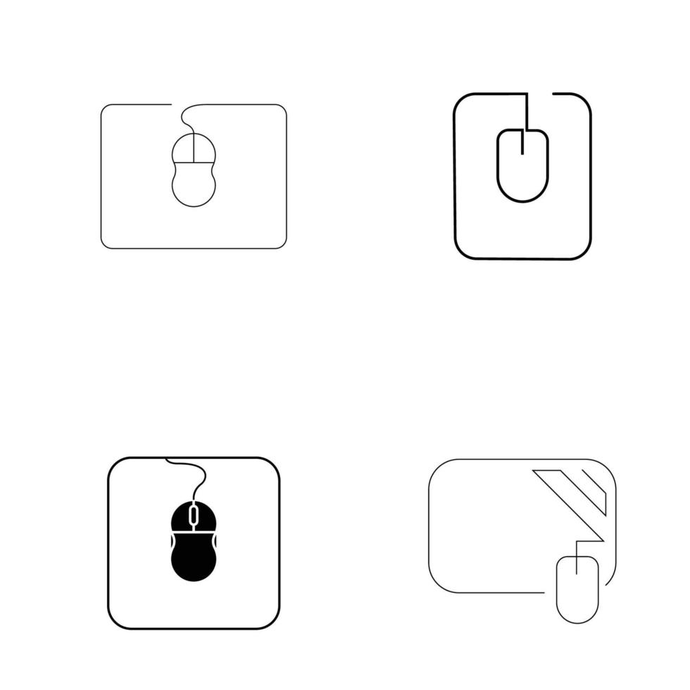 mouse pad icon vector