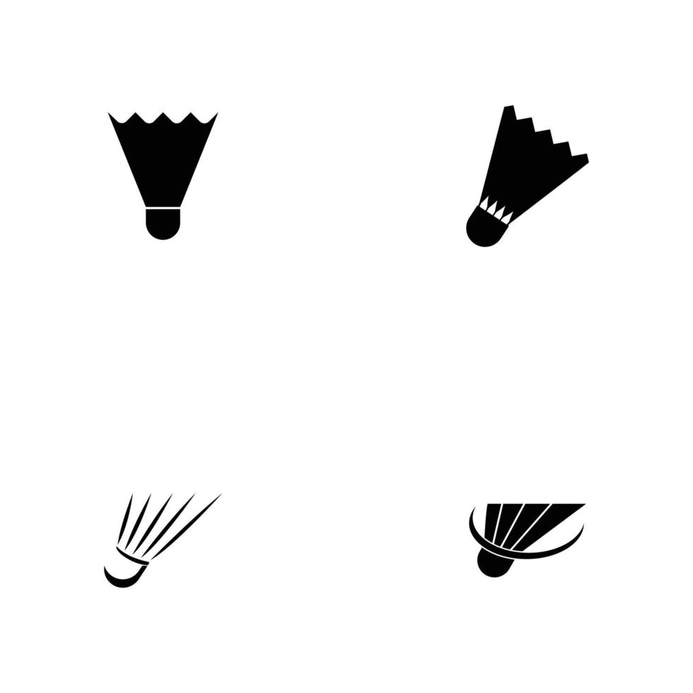 shuttlecock badminton logo vector
