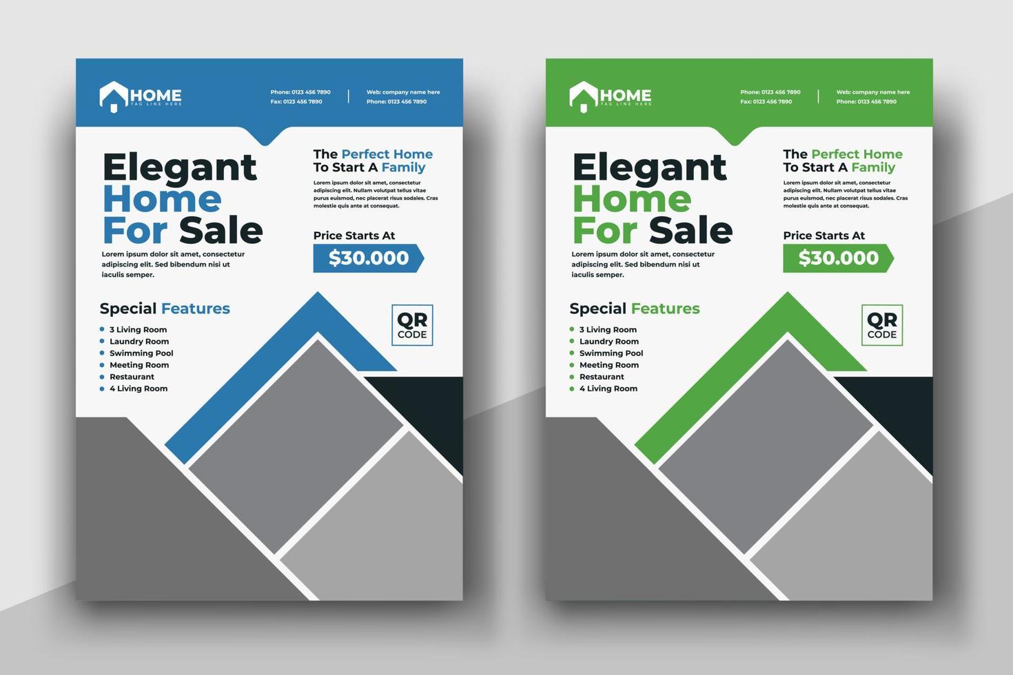 Real estate flyer for real estate and property business, Creative and clean flyer template vector