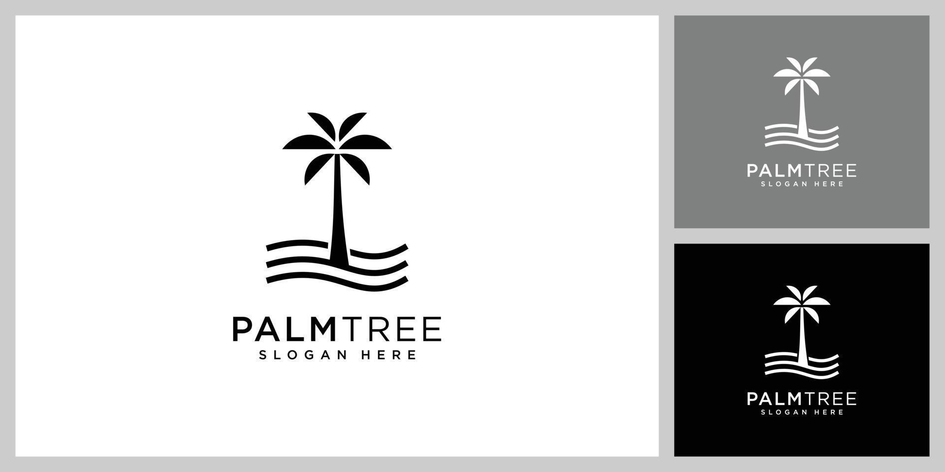 palm tree logo vector design