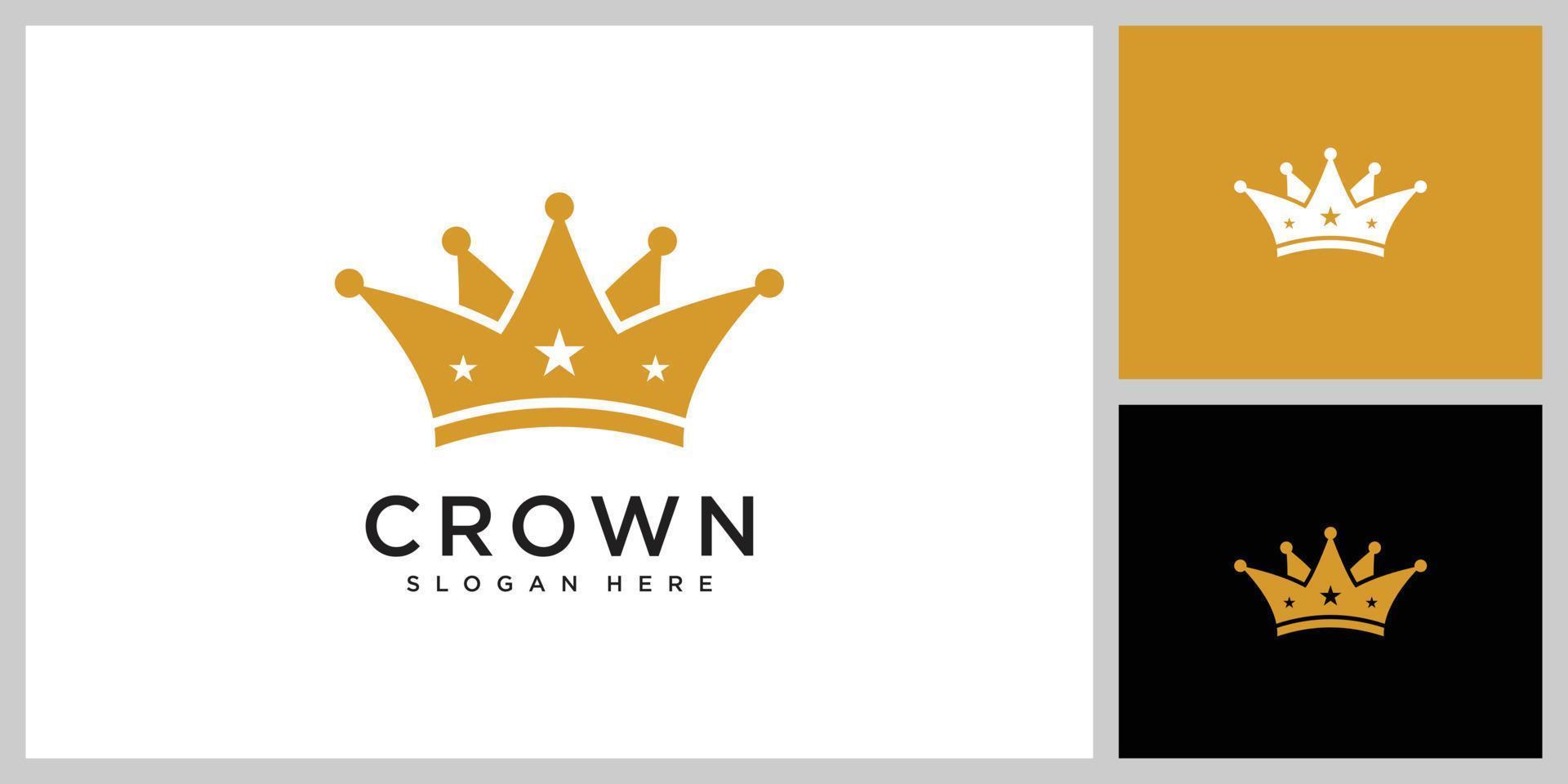 plantilla de diseño de vector de logotipo de corona