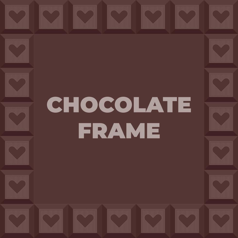 HEART CHOCOLATE FRAME vector