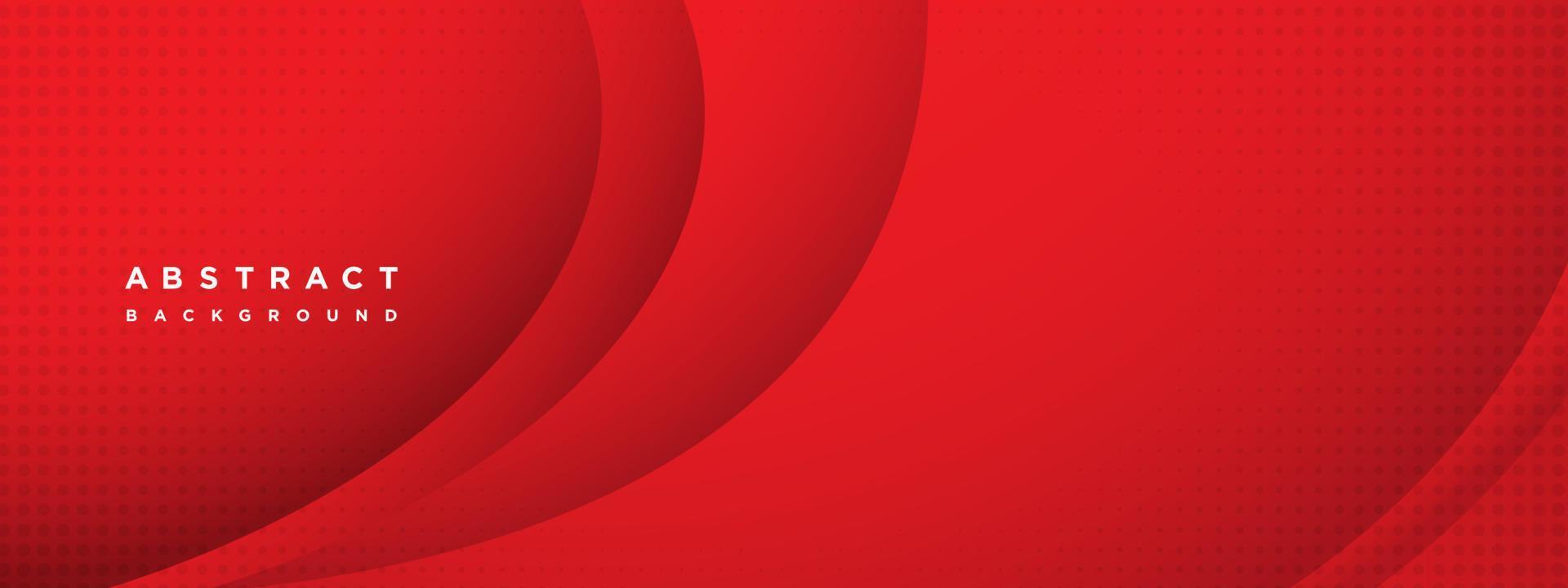 fondo abstracto rojo con diseño de forma curva vector