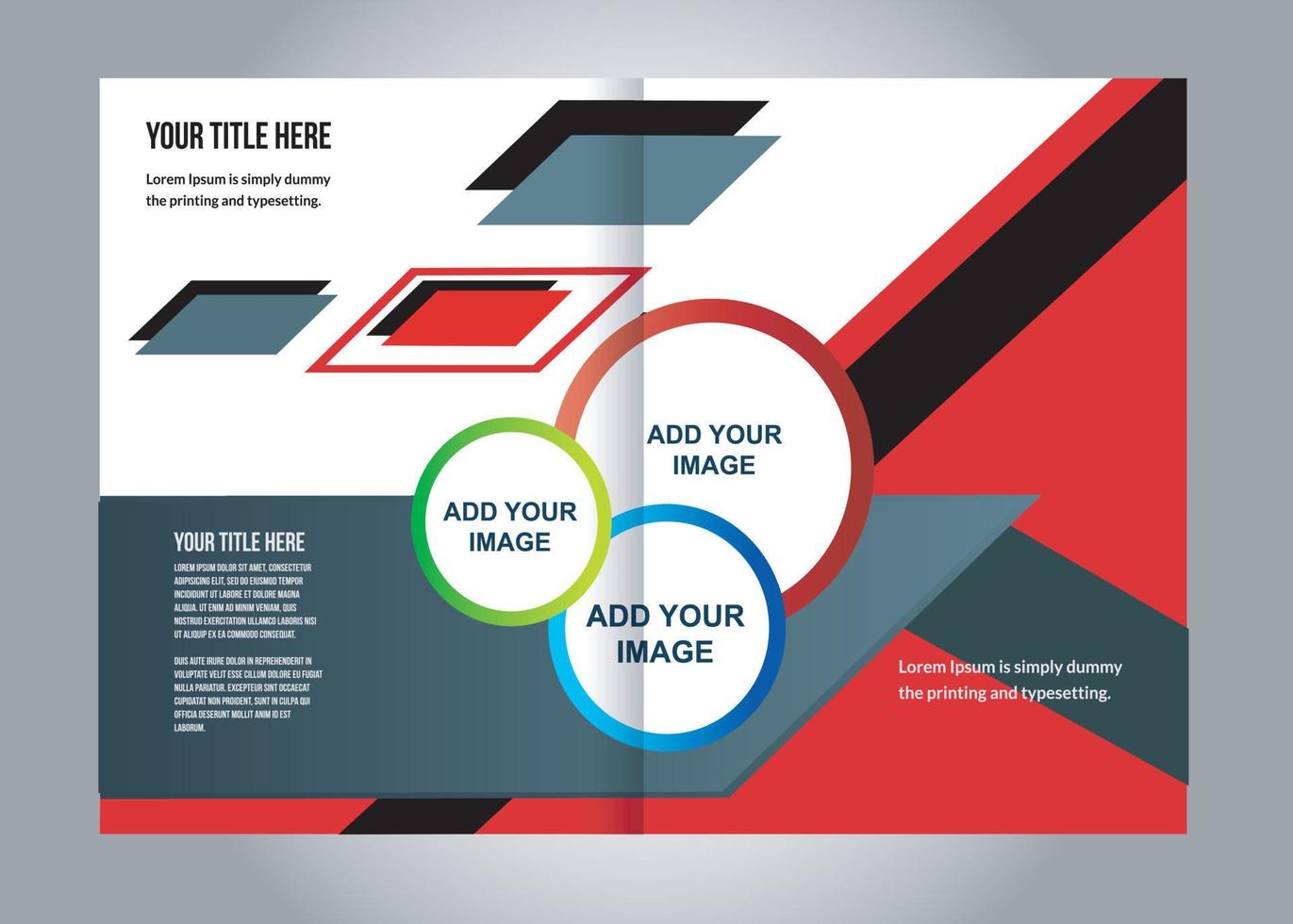 Professional business flyer, corporate brochure design template vector