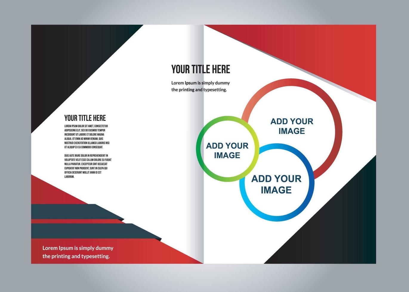 Professional business flyer, corporate brochure design template vector