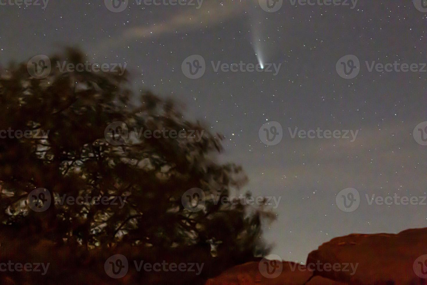 Picture of comet Neowise taken from Feldberg summit in Germany on 23. July 2020 photo