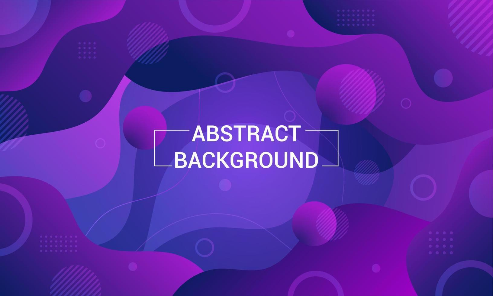 Gradient liquid abstract background.Purple circle with wavy futuristic shapes. vector