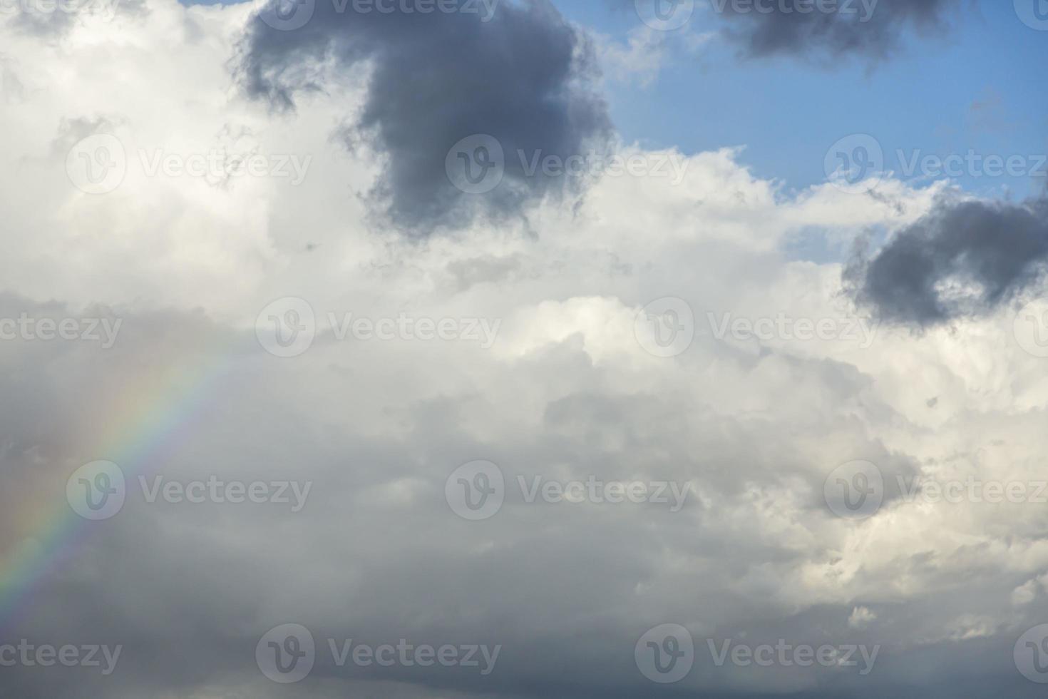 Image of colorful evening sky with light clouds photo