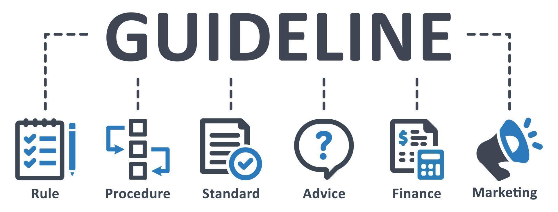 Guideline icon - vector illustration . guideline, rule, procedure, legal document, standard, administration, advice, finance, marketing, infographic, template, concept, banner, icon set, icons .