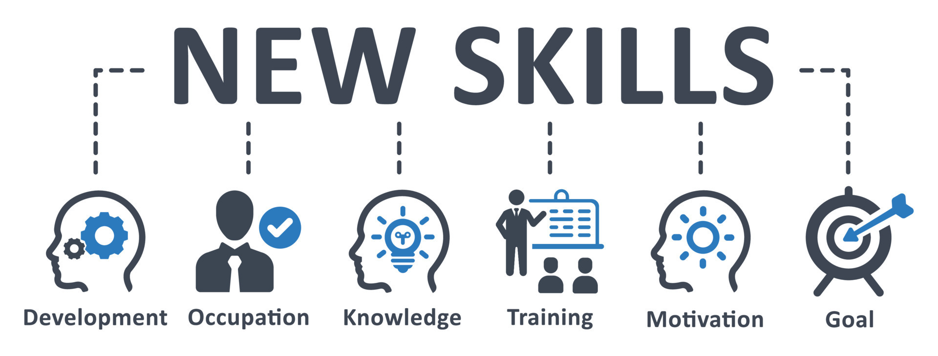 New Skills icon vector illustration . new, skills, skill, development