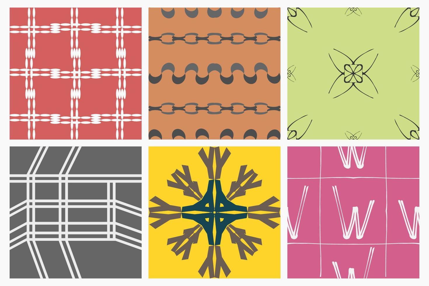 A collection of seamless patterns with abstract themes and high artistic value. Suitable for use on fabrics, book covers, invitations, or walls of homes and offices vector