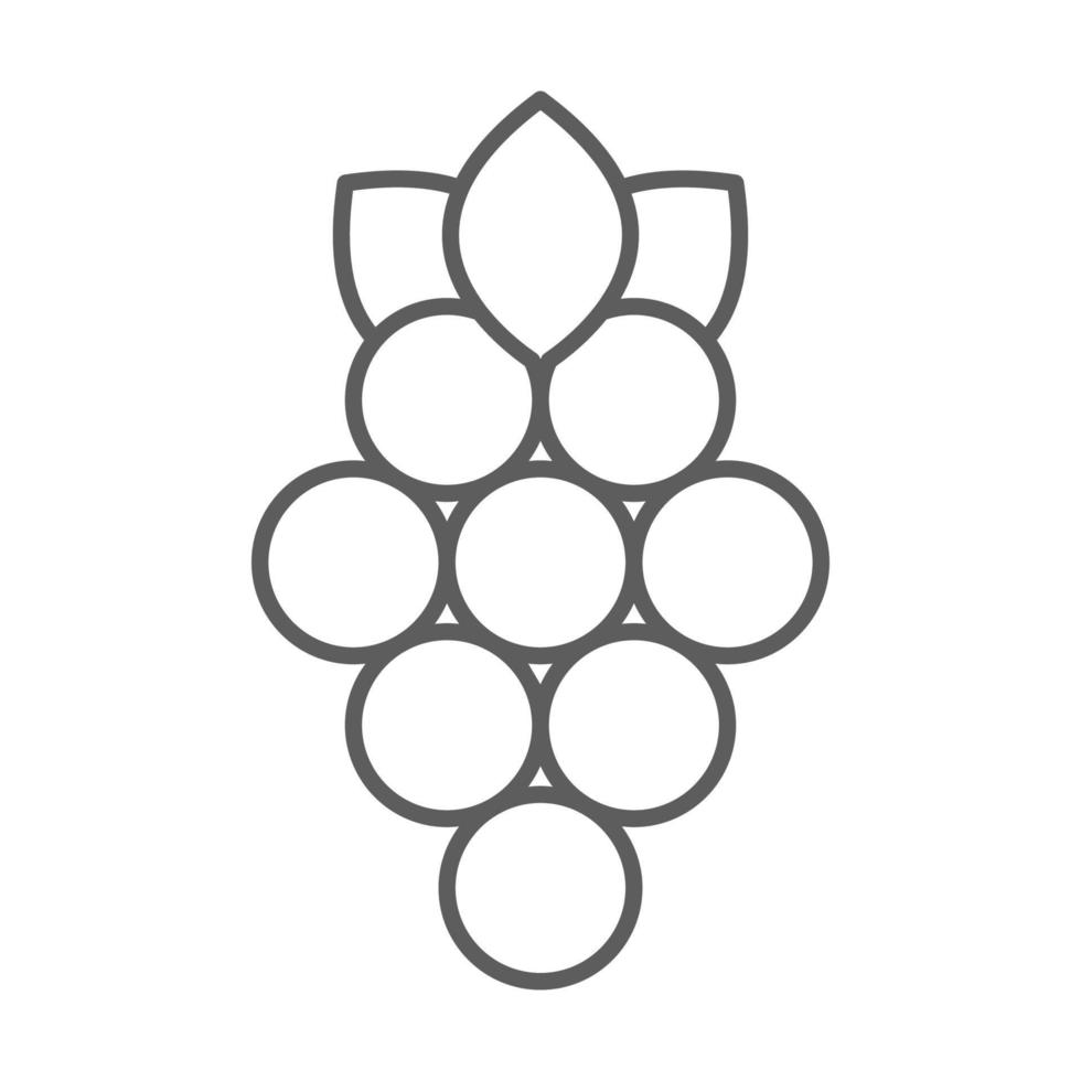 icono de uvas, adecuado para una amplia gama de proyectos creativos digitales. vector