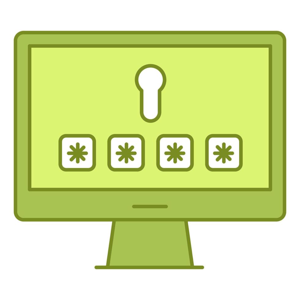 desktop password icon, suitable for a wide range of digital creative projects. vector