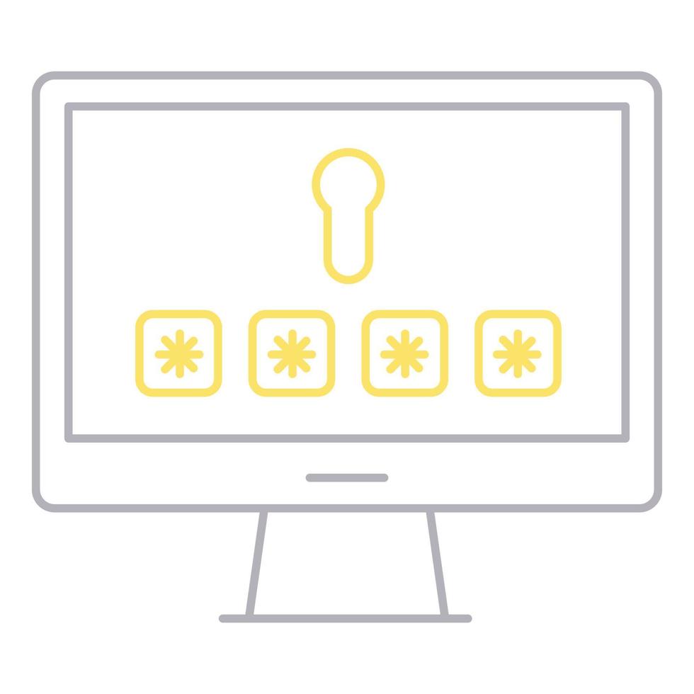 desktop password icon, suitable for a wide range of digital creative projects. vector