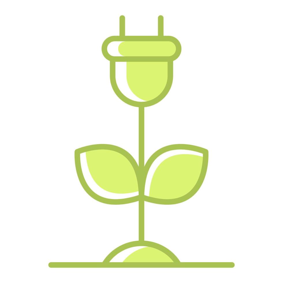 Green electricity icon, suitable for a wide range of digital creative projects. vector