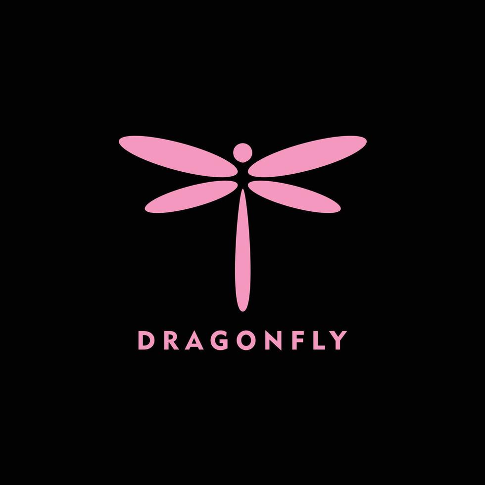 dragonfly simple minimalism logo vector