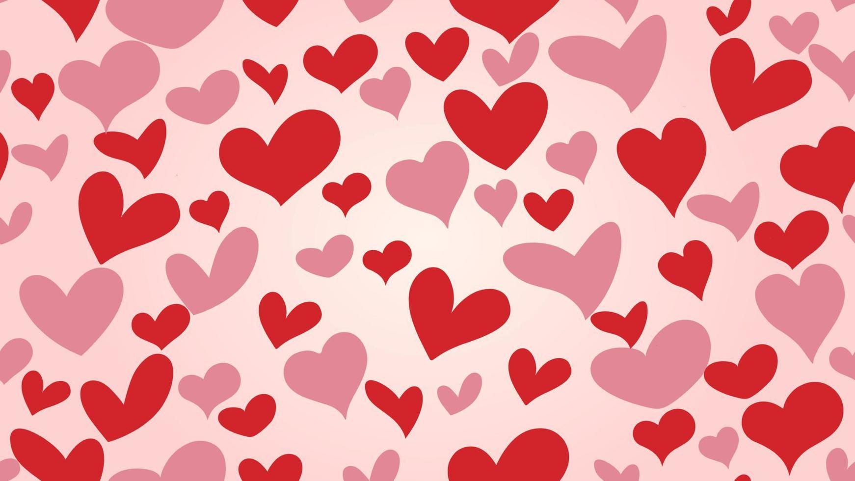 seamless pattern love shape background in pink color background vector illustrations EPS10
