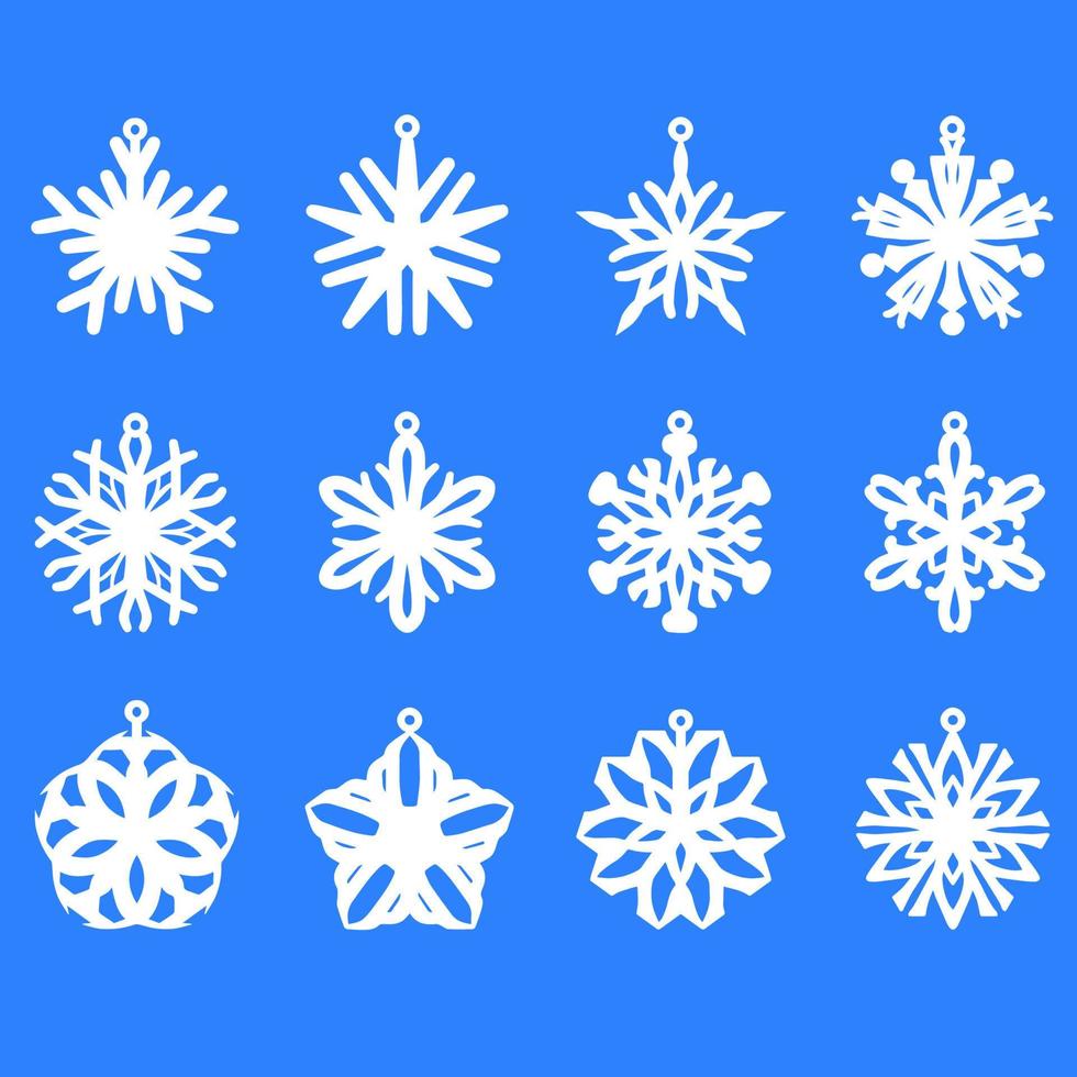 A collection of Earrings templates with geometric shapes. Isolated stencils pattern suitable for handmade work, laser cutting and printing. Snowflake Earrings. vector