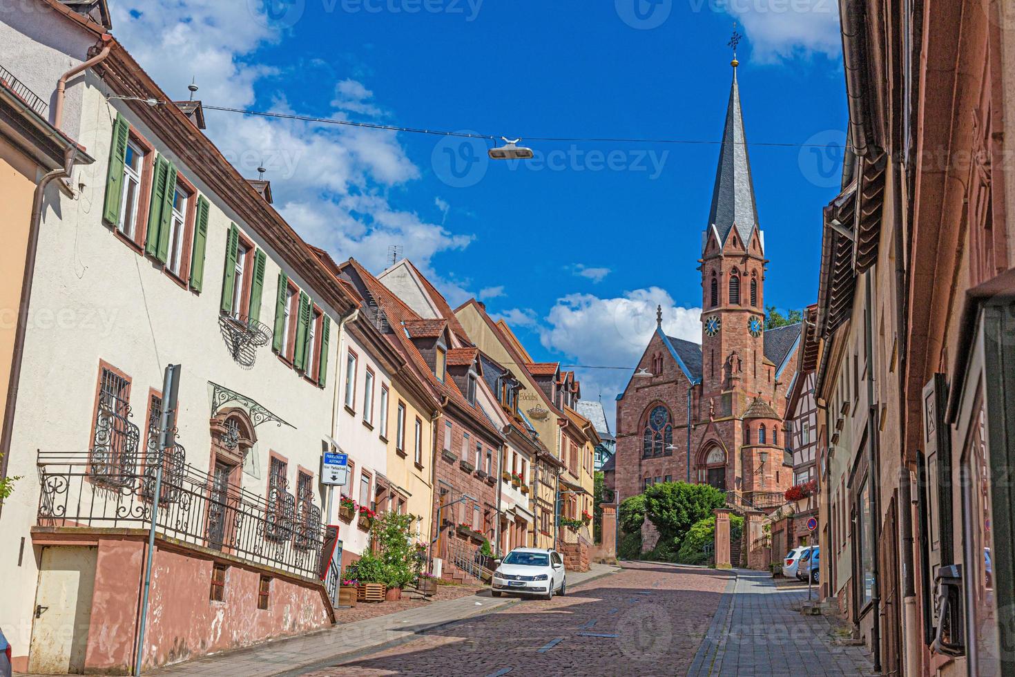 Picture of the Miltenberg city gate located non the main river bridge during daytime photo