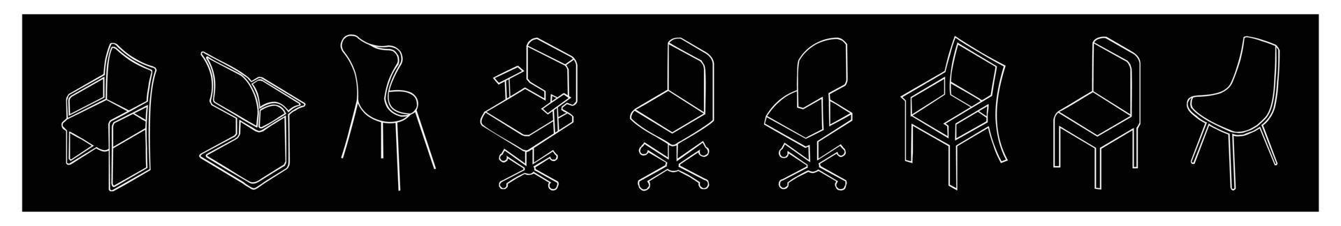 Office chair icon  logo flat ,Office chair vector icon modern and simple flat symbol form on black background