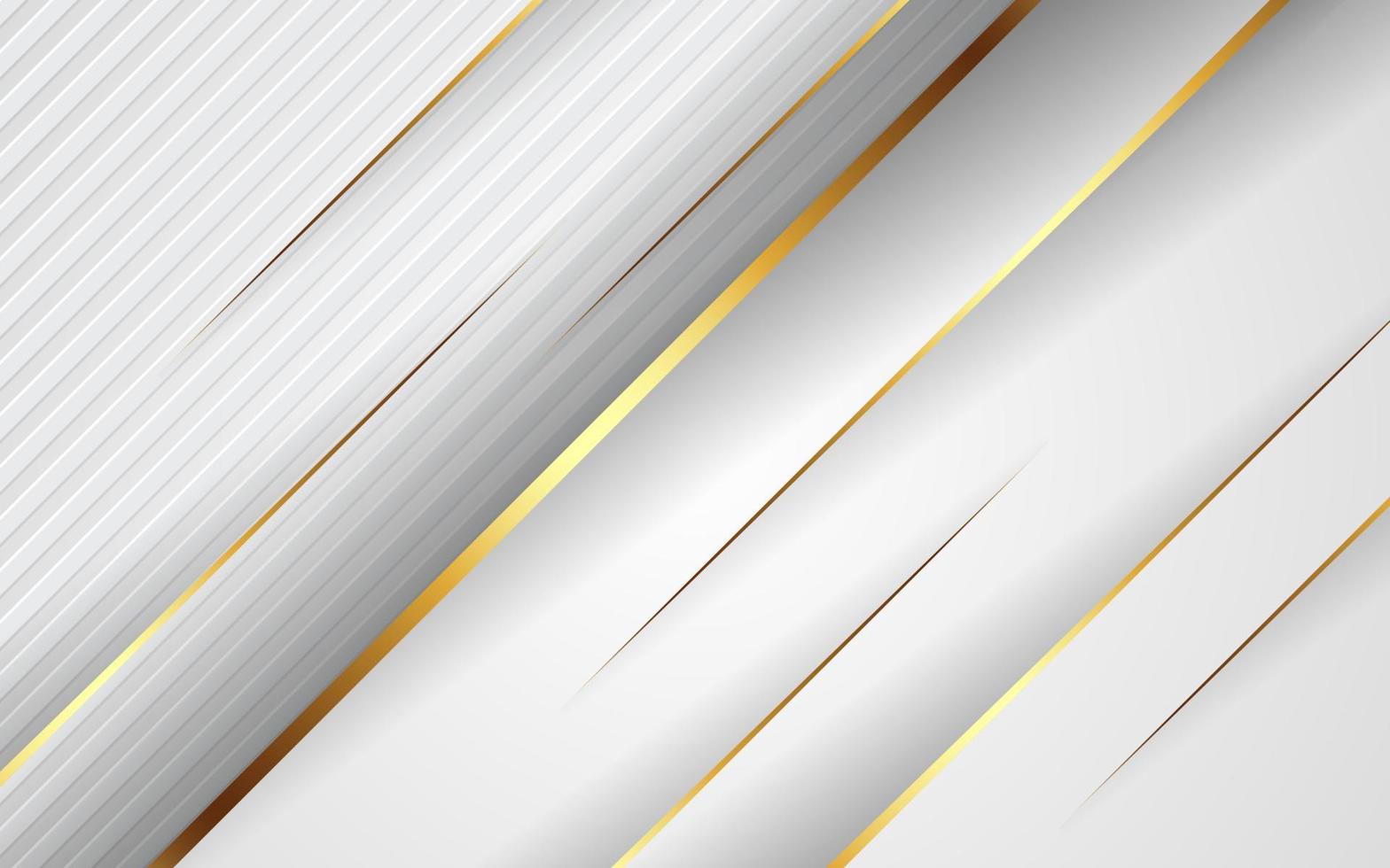 textura de dimensión blanca abstracta con fondo de sombra de línea dorada. eps10 vector