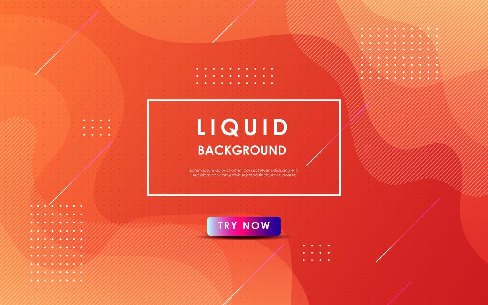 abstract orange soft gradient wavy light liquid color with geometric shape background. eps10 vector