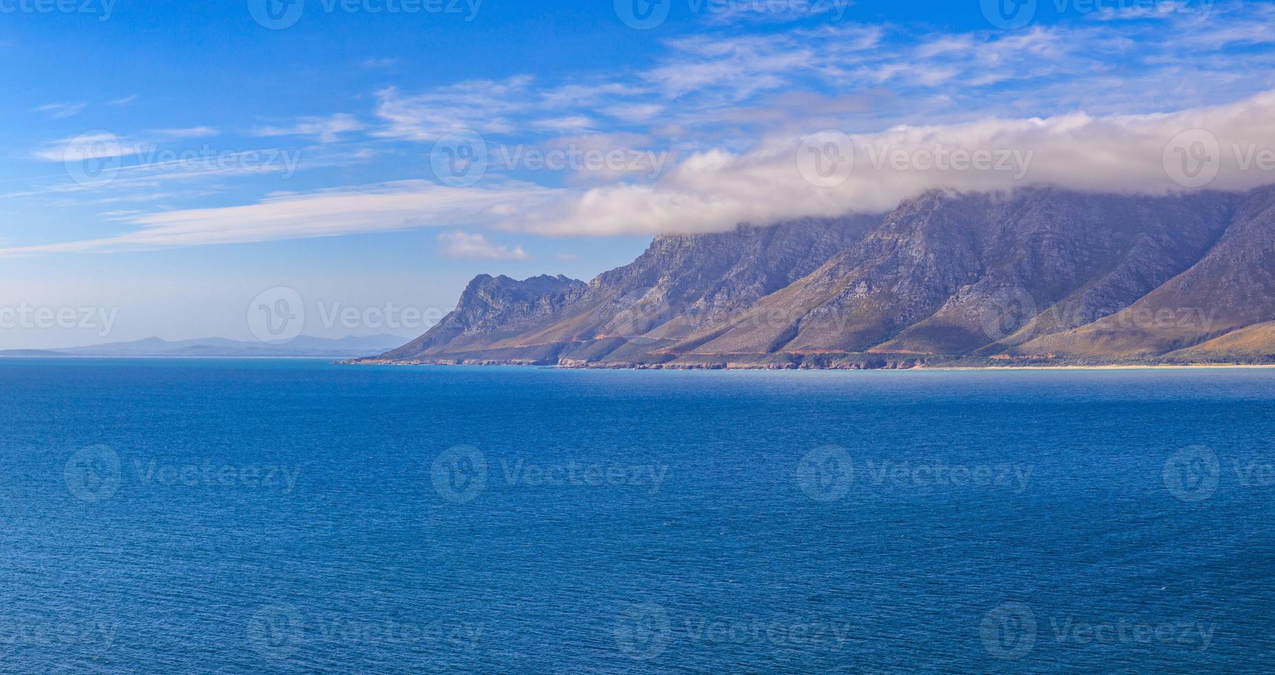 Panoramic view of the coastal road from the Cape of Good Hope towards Cape Town photo