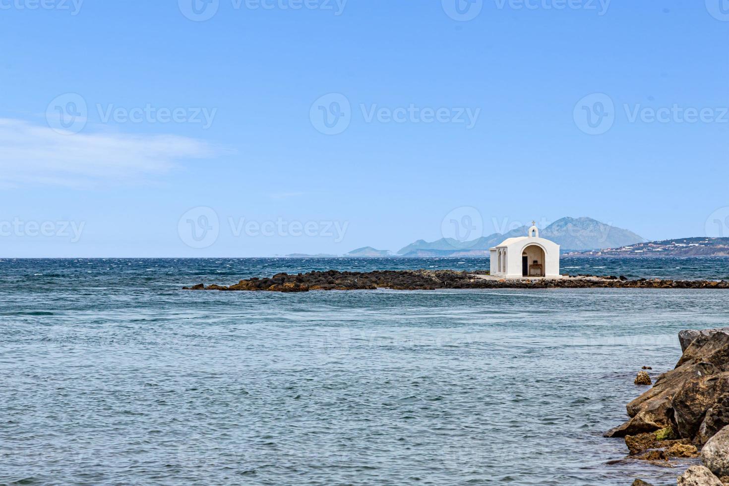 View on Saint Nicolas chapel in Georgioupolis on the island of crete during daytime photo