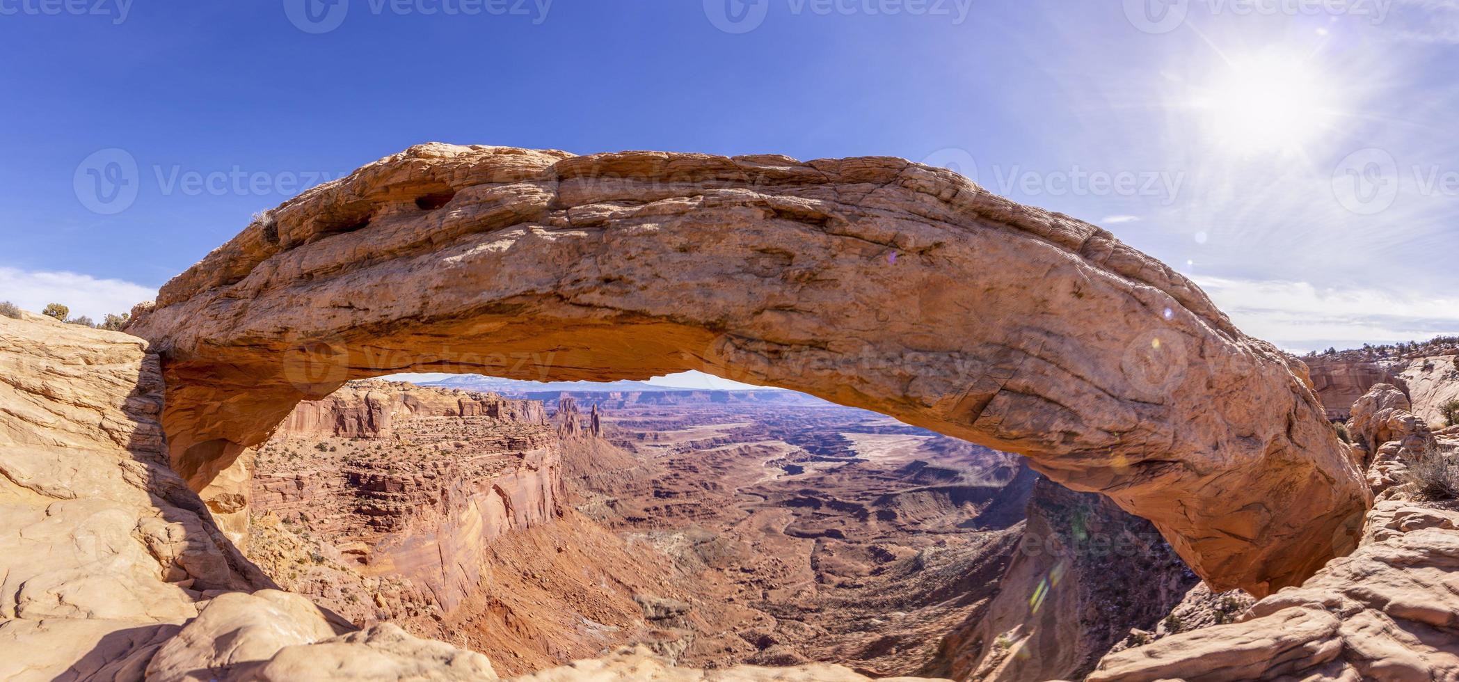 View on Mesa Arch in Canyonlands National Park in Utah in winter photo
