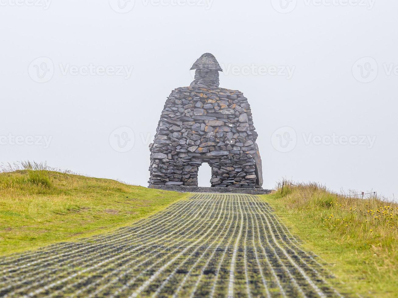 Snaefells Statue on Iceland near Arnarstapi in summer photo