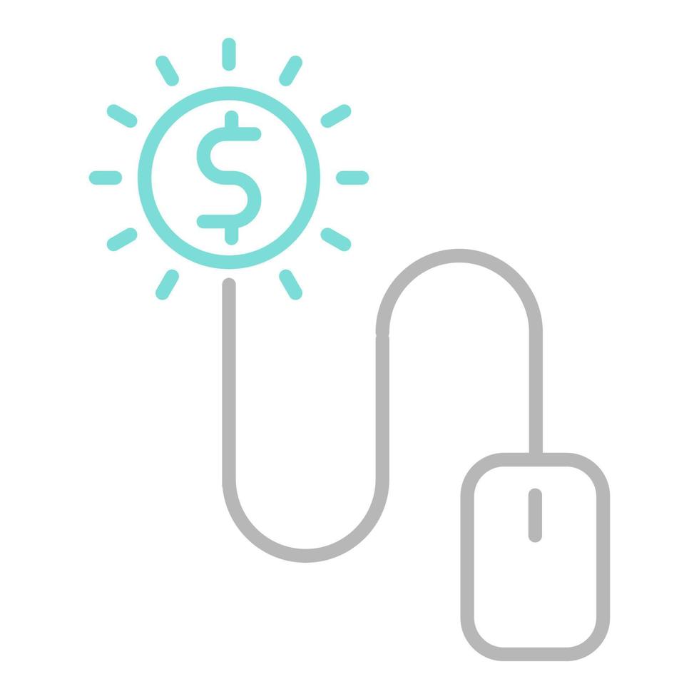 pay per click icon, suitable for a wide range of digital creative projects. vector