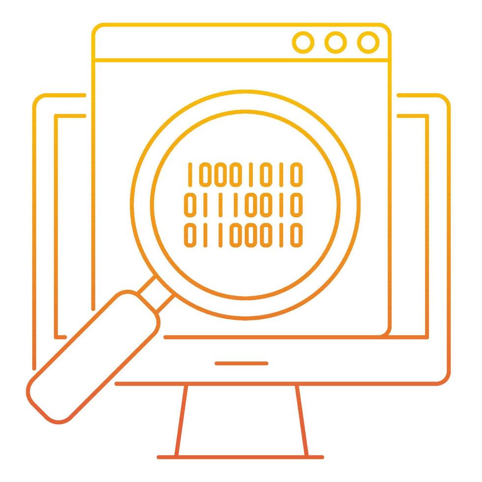 data searching techniques icon, suitable for a wide range of digital creative projects. vector