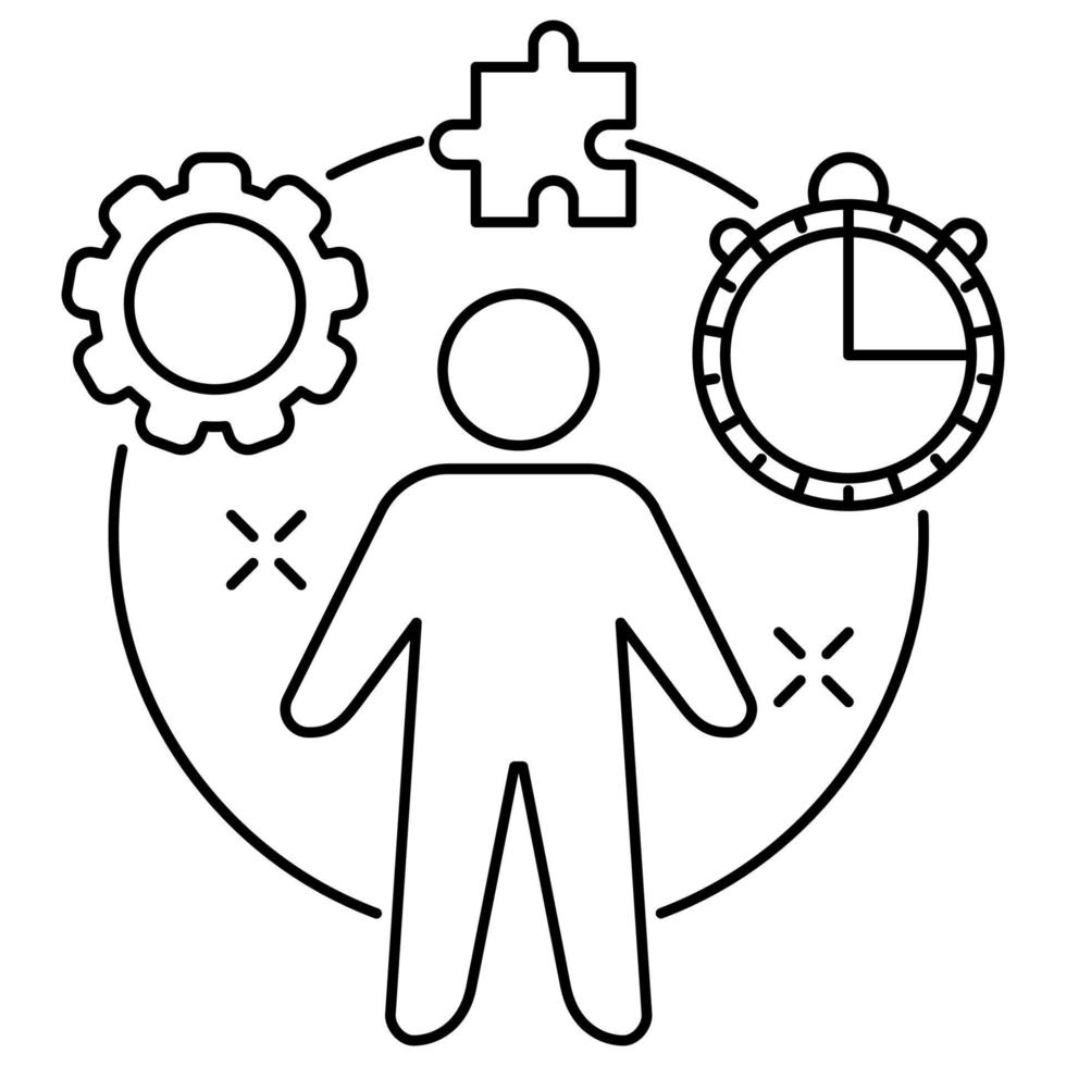 project manager icon, suitable for a wide range of digital creative projects. vector