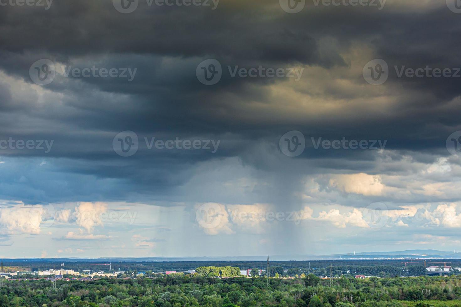 Image of a shower cloud with rain veil photo