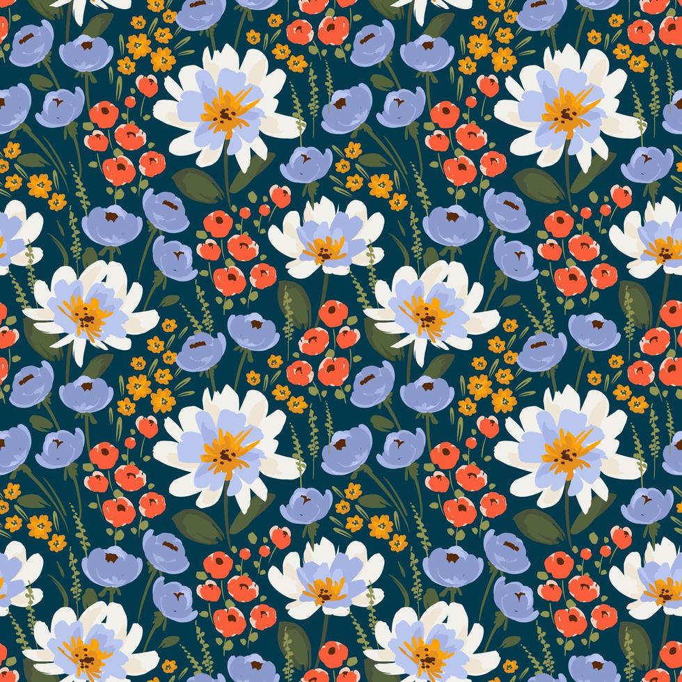 Floral seamless pattern. Vector design for paper, cover, fabric, interior decor and other use