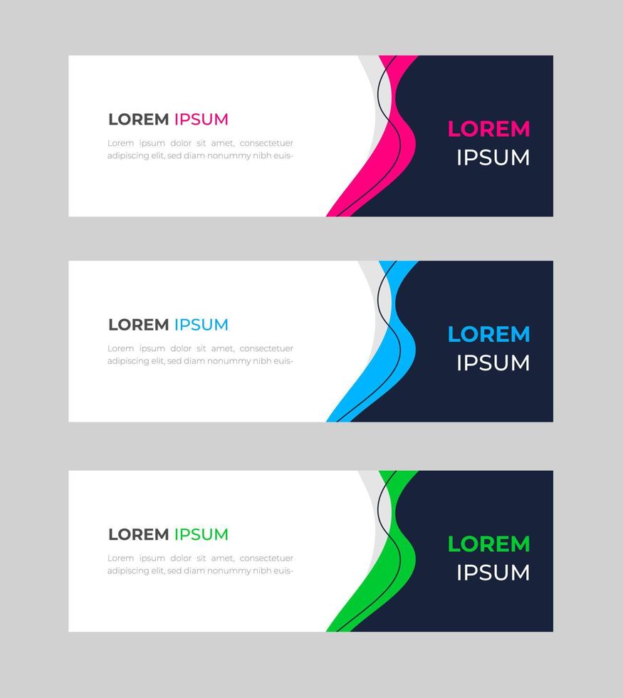 Vector abstract design banner web template. Set of Design Banner Web Template. Vector design Banner background. vector illustration.