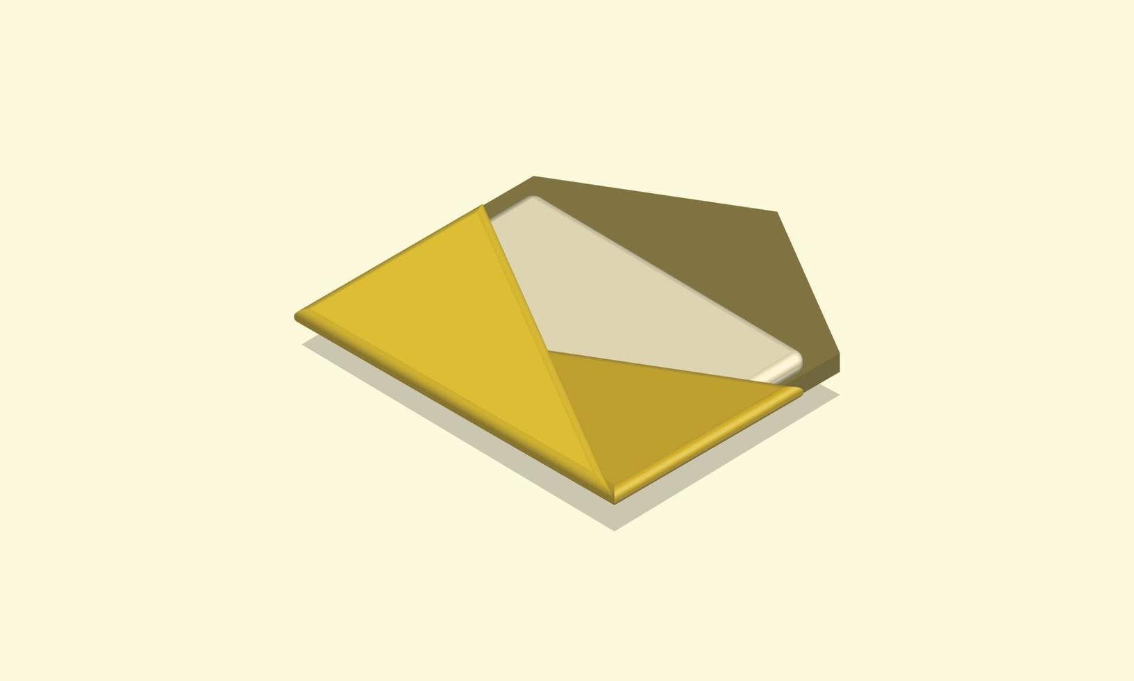 Isometric mail icon for letter or message related design element vector