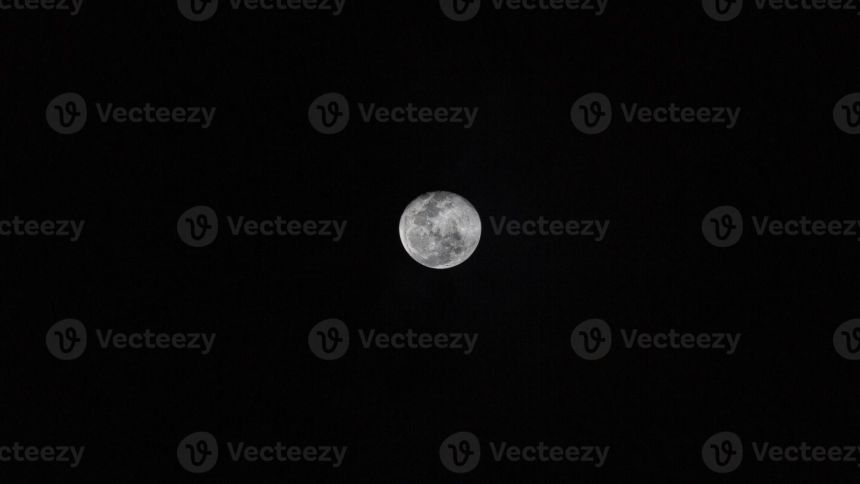 Close up picture of the shiny full moon photo