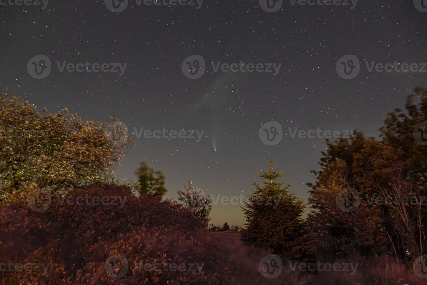 Picture of comet Neowise taken from Feldberg summit in Germany on 23. July 2020 photo