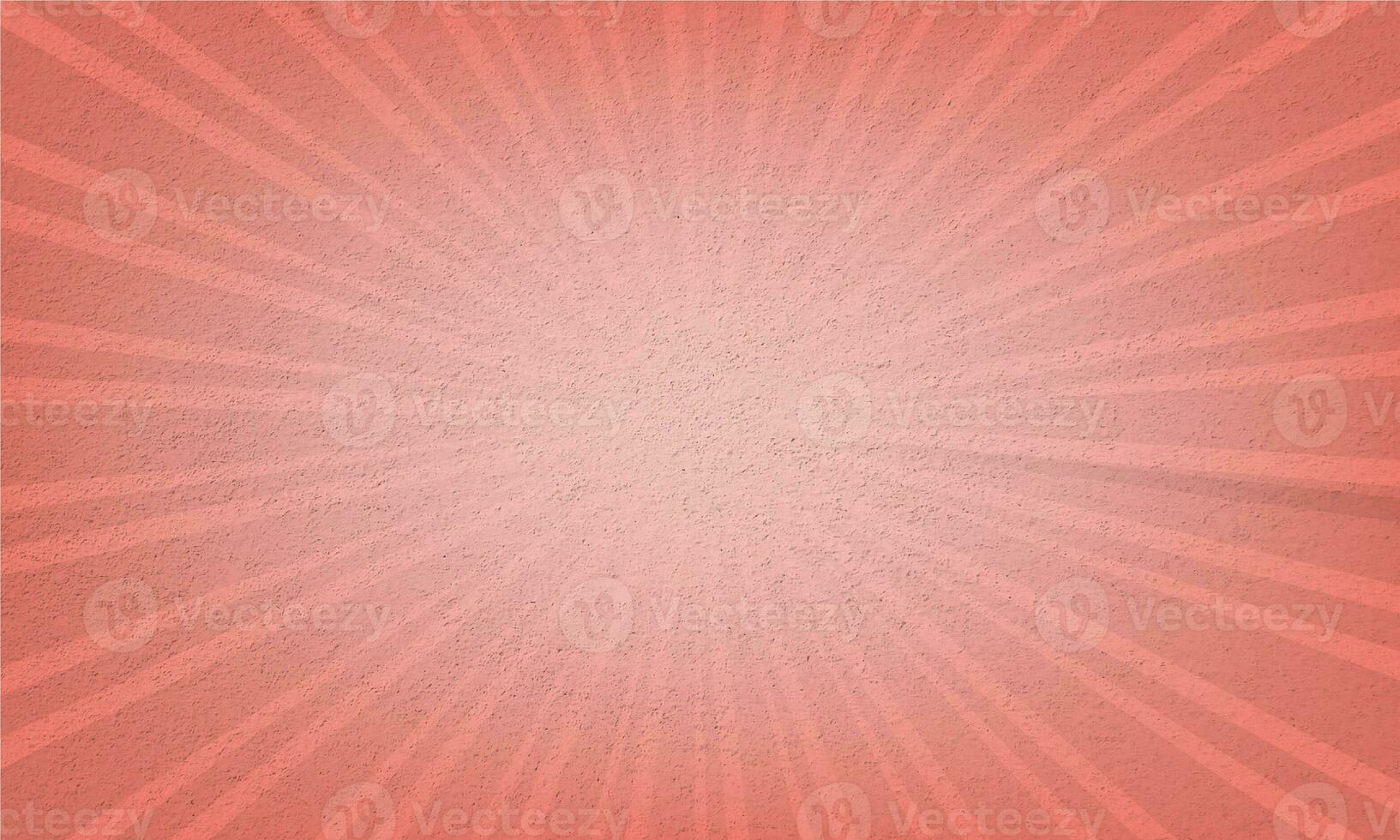 Salmon color sunburst abstract vintage background photo